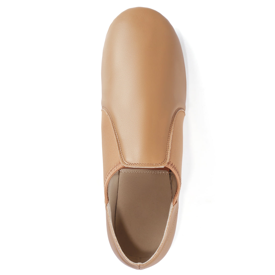 Leather Slip‑On Jazz Shoes with Arch Insert – Dynadans