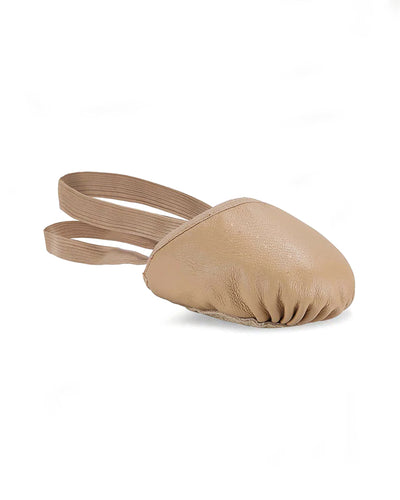 Leather Pirouette Half Sole Jazz Ballet Turning Dance Shoes - Tan for Women and Girls