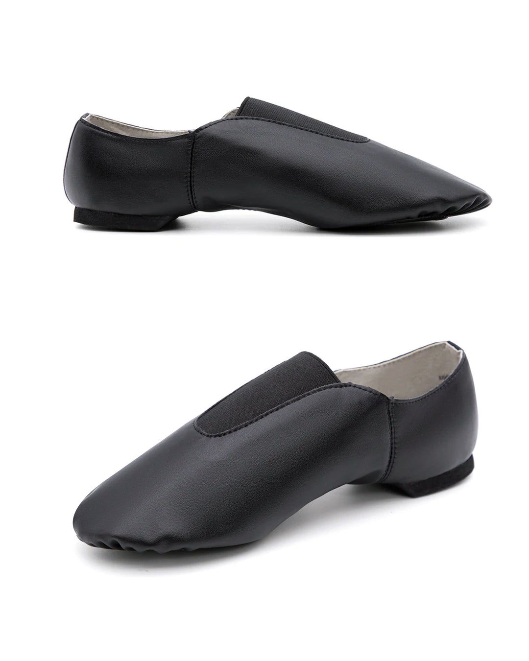 Leather Flex Slip On Jazz Dance Shoes with Circle Elastic Dynadans